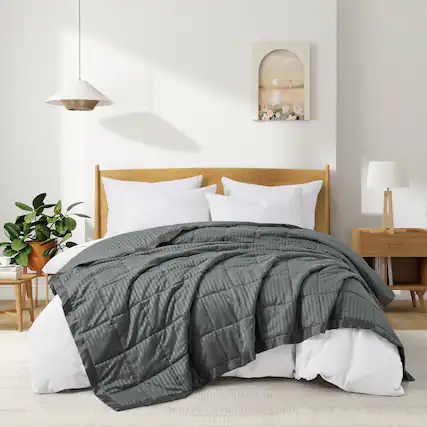 Front. Nest - Peace Nest Hotel Quality Luxury All Season Jacquard Soft Bed Blanket with Satin Trim Cozy and Warm - Black.