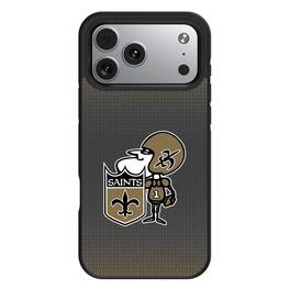 Keyscaper - NFL - New Orleans Saints Bump Case with 8.2ft Drop Protection - 14 Pro Max - Black