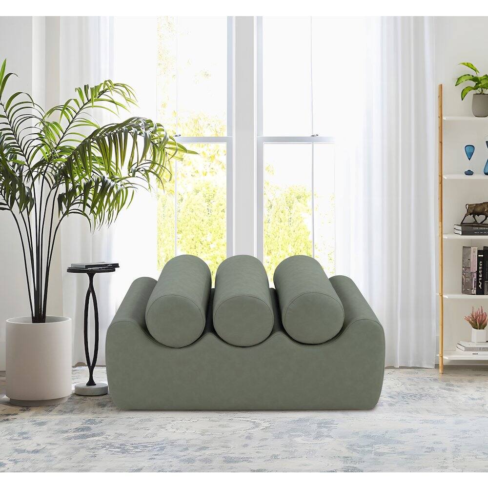 Alt View 1. Meridian Furniture - Rumble Green Vegan Leather Bench - Green.