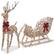Front. Best Choice Products - Best Choice Products Lighted Christmas 4ft Reindeer & Sleigh Holiday Outdoor Decor Set w/205 LED Lights, Stakes - Rattan - Rattan - Large.
