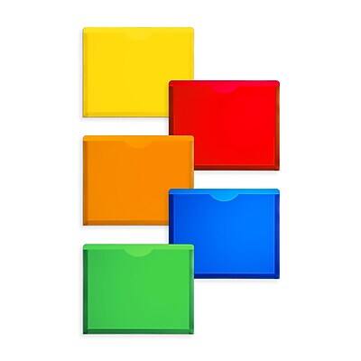 Alt View 2. Staples -  Moisture Resistant File Pockets, Letter Size, Assorted Colors, 10/Pack  - Assorted Colors.