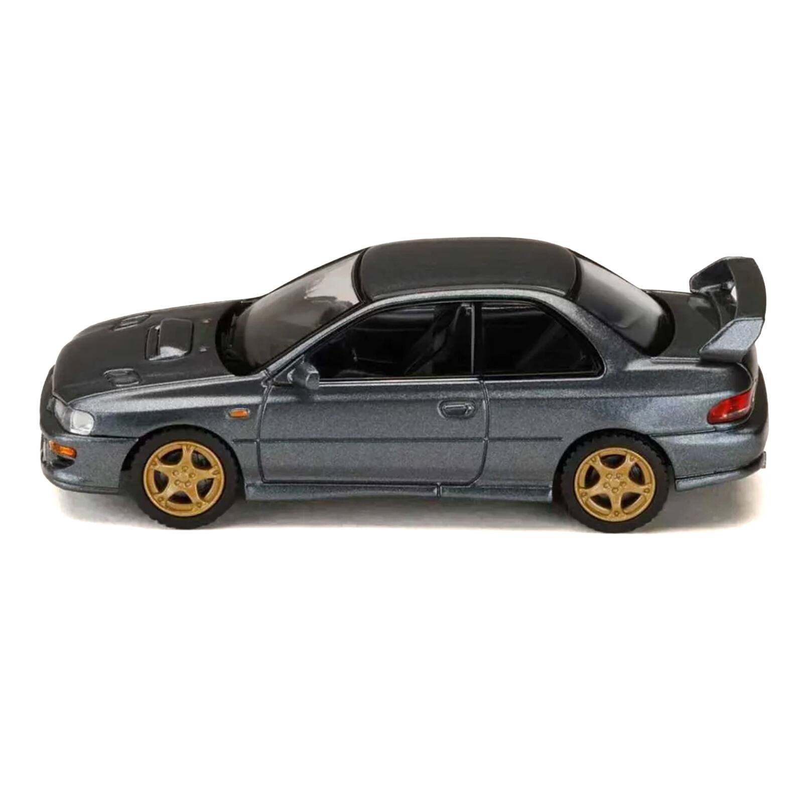 Alt View 1. Hobby Japan - Subaru Impreza WRX Type R Sti Version V RHD Cool Gray Metallic "JDM64" Series 1/64 Diecast Model Car by Hobby Japan.
