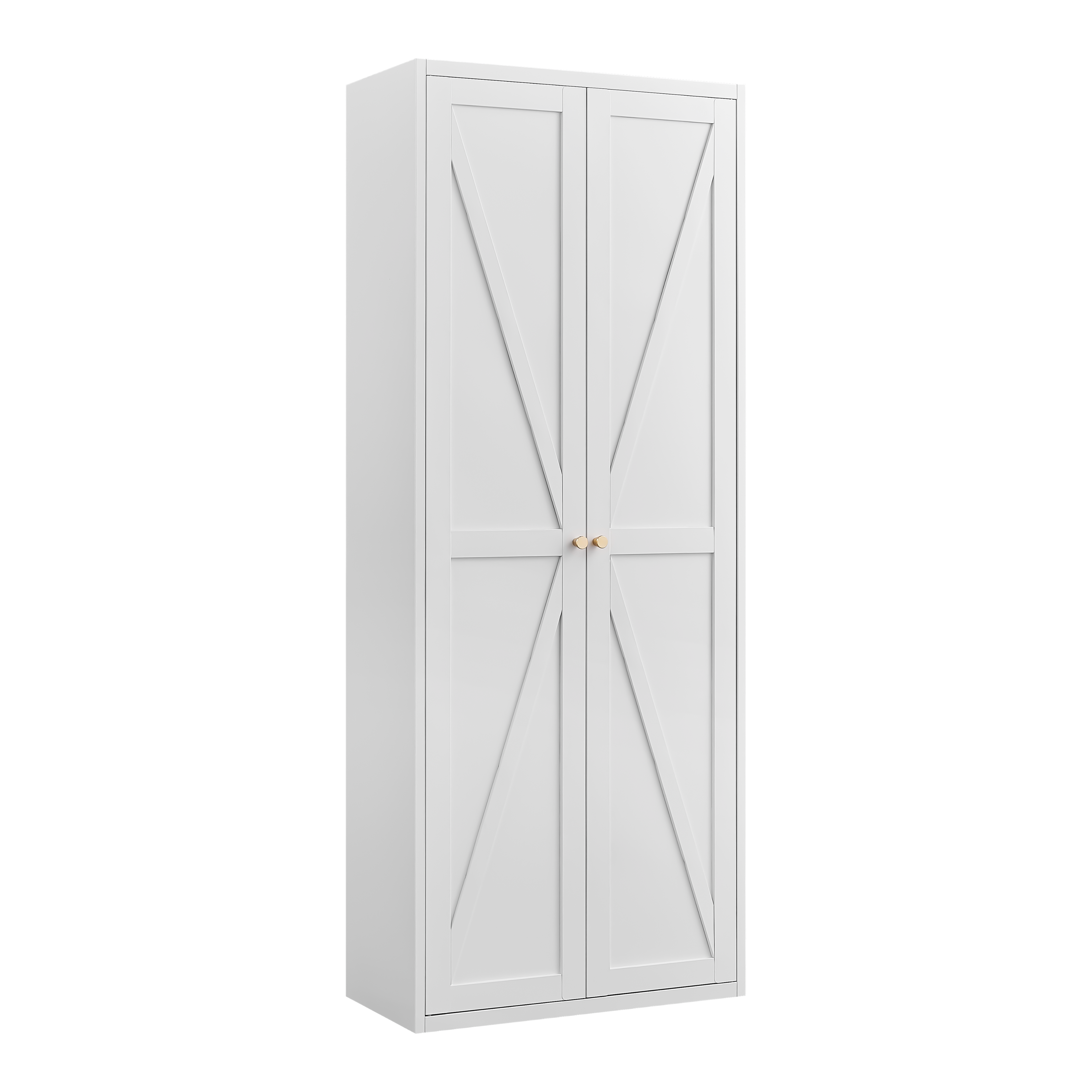 Alt View 5. GOODSILO - Adjustable Two-Door Tall Steel Storage Cabinet with Adjustable Shelves for Kitchen Pantry and Home Organization - White.