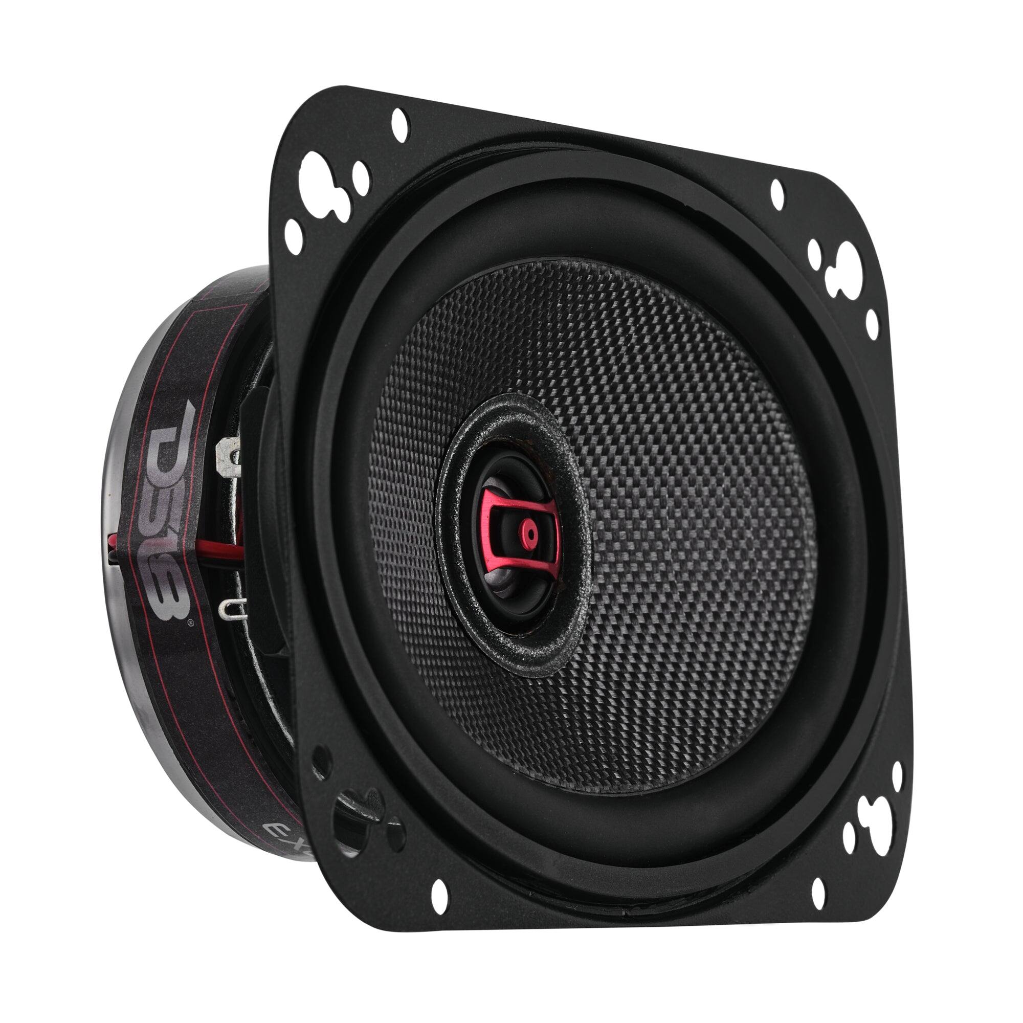 Angle. DS18 Audio - EXL 4x6" 2-way Coaxial Speaker with Built-in Driver (Pair), 60W RMS 3-Ohm.
