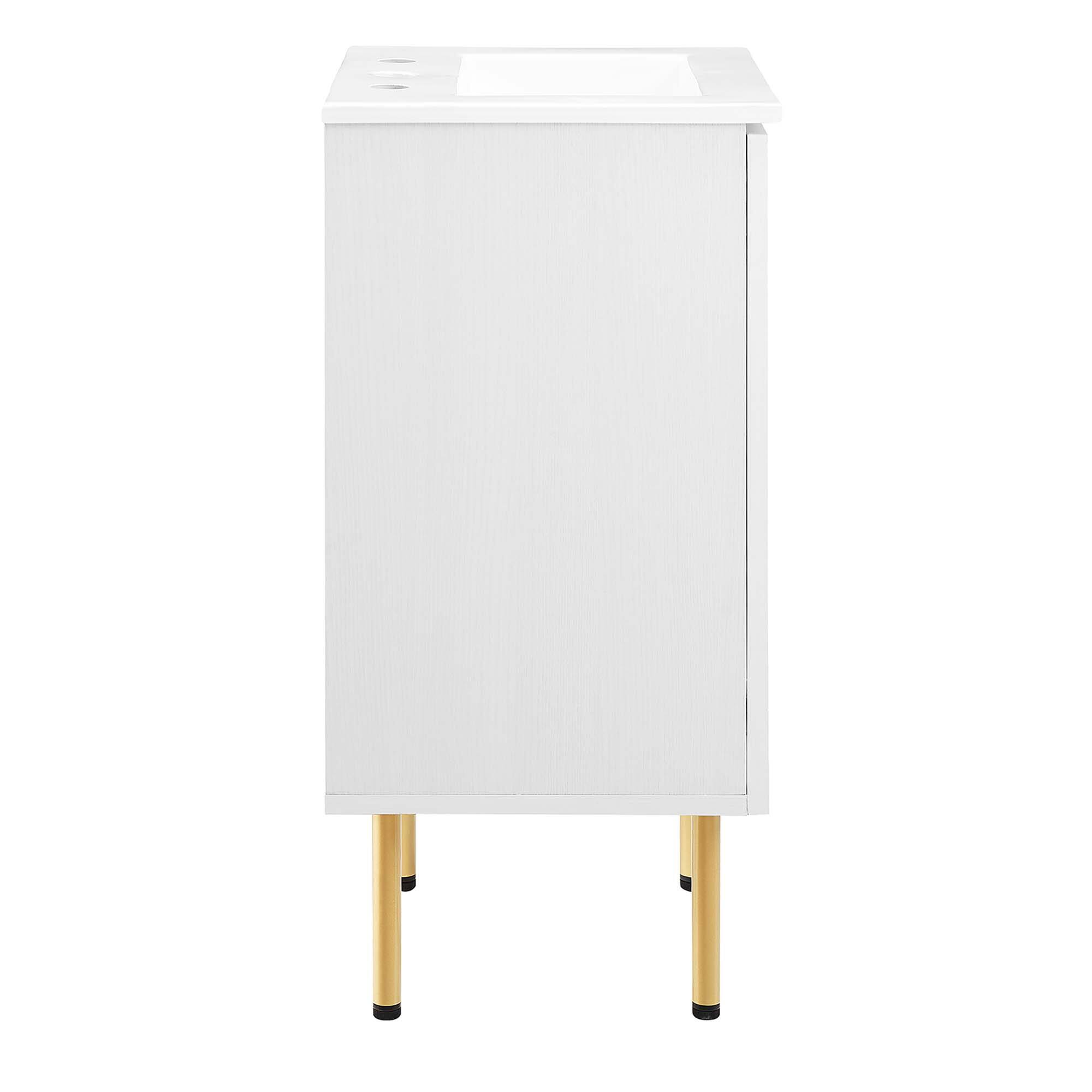 Alt View 4. Modway - Chaucer Bathroom Vanity with White Basin Included by Modway - White White.