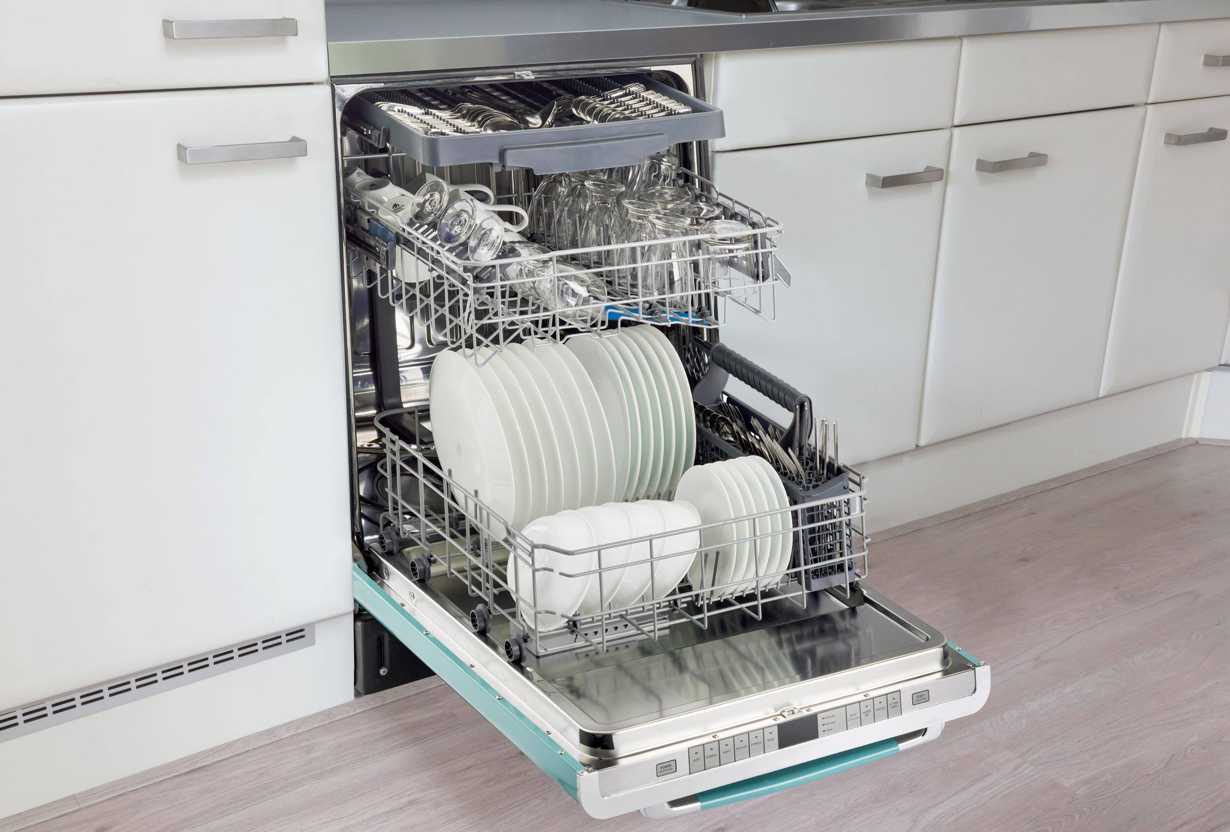 Alt View 13. Unique Appliances - Classic Retro Top Control Built-In Stainless Steel Tub Dishwasher with 3rd Rack and 45 dBA - Ocean Mist Turquoise.