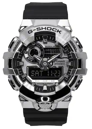 G-SHOCK
SHOCK RESIST
CASIO WR20BAR
ADJUST
TMR
WT
STW
SNZ - ALM - SIG
ILLUMINATOR
SAT 11:23