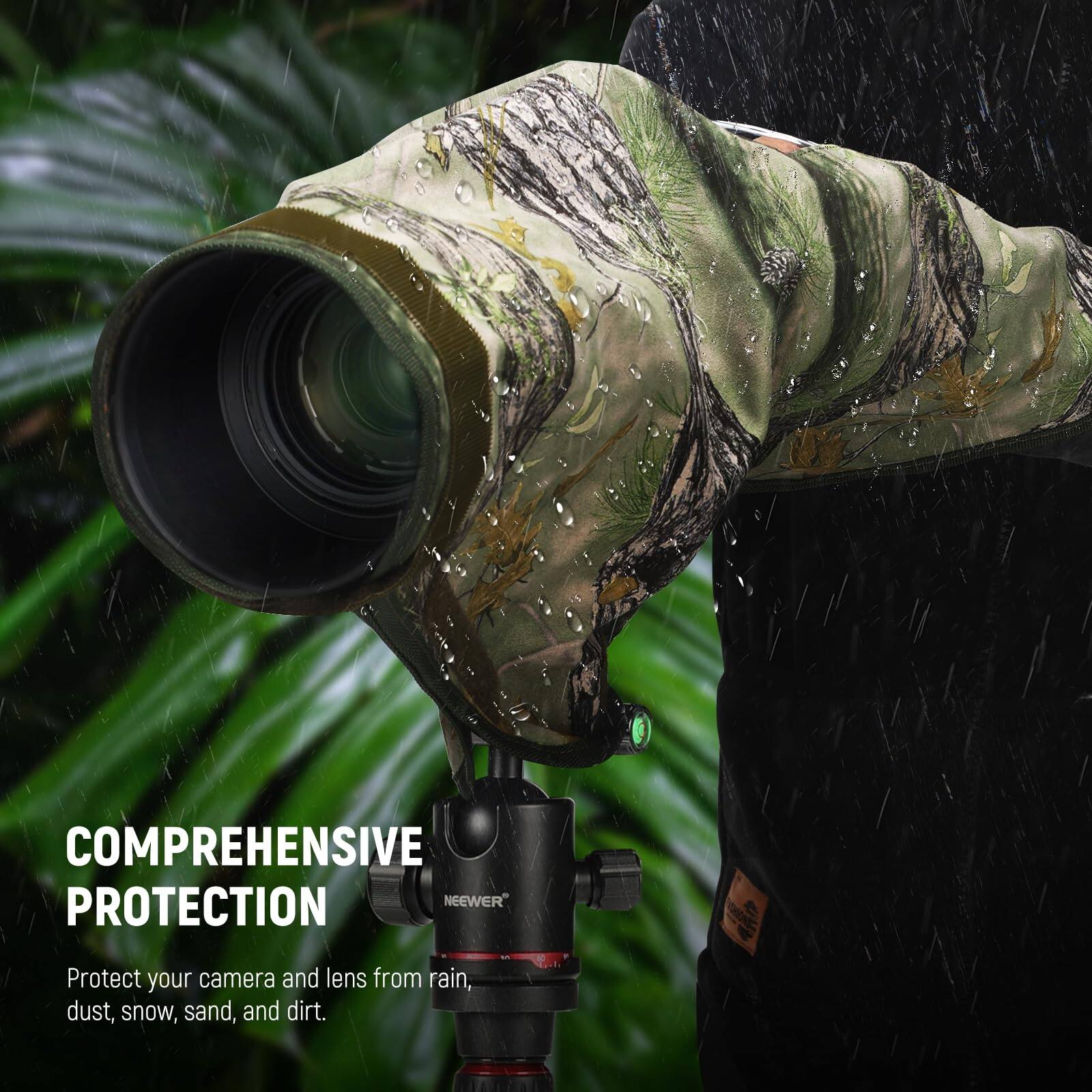 COMPREHENSIVE PROTECTION  
NEEWER  
Protect your camera and lens from rain, dust, snow, sand, and dirt.