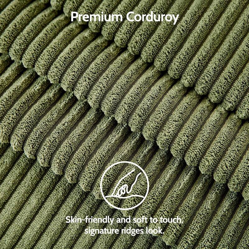 Premium Corduroy: Skin-friendly and soft to touch, signature ridges look.