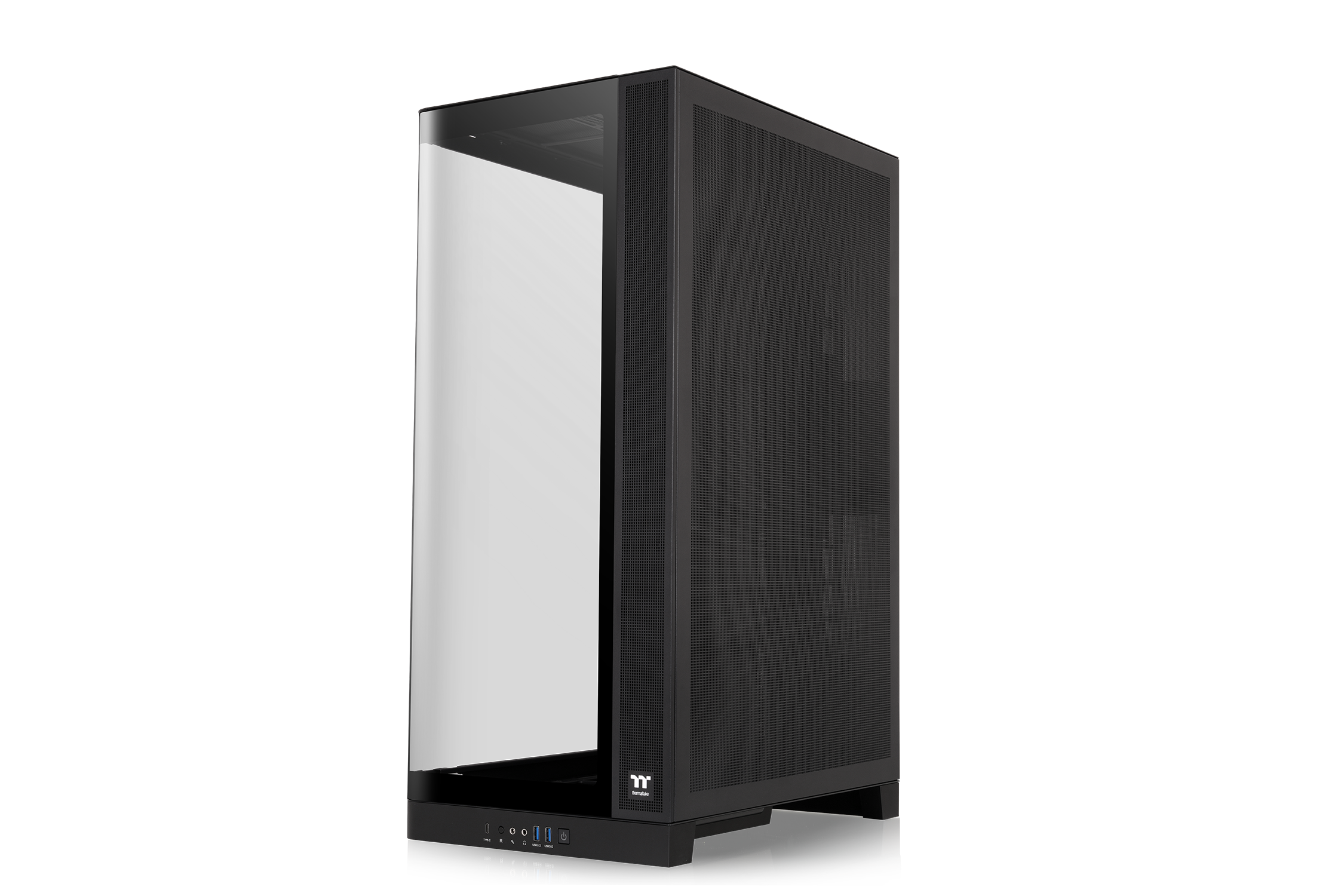 Alt View 3. Thermaltake - CAPO X, Dual System Chassis, mATX/mITX, Curved TG - Black.