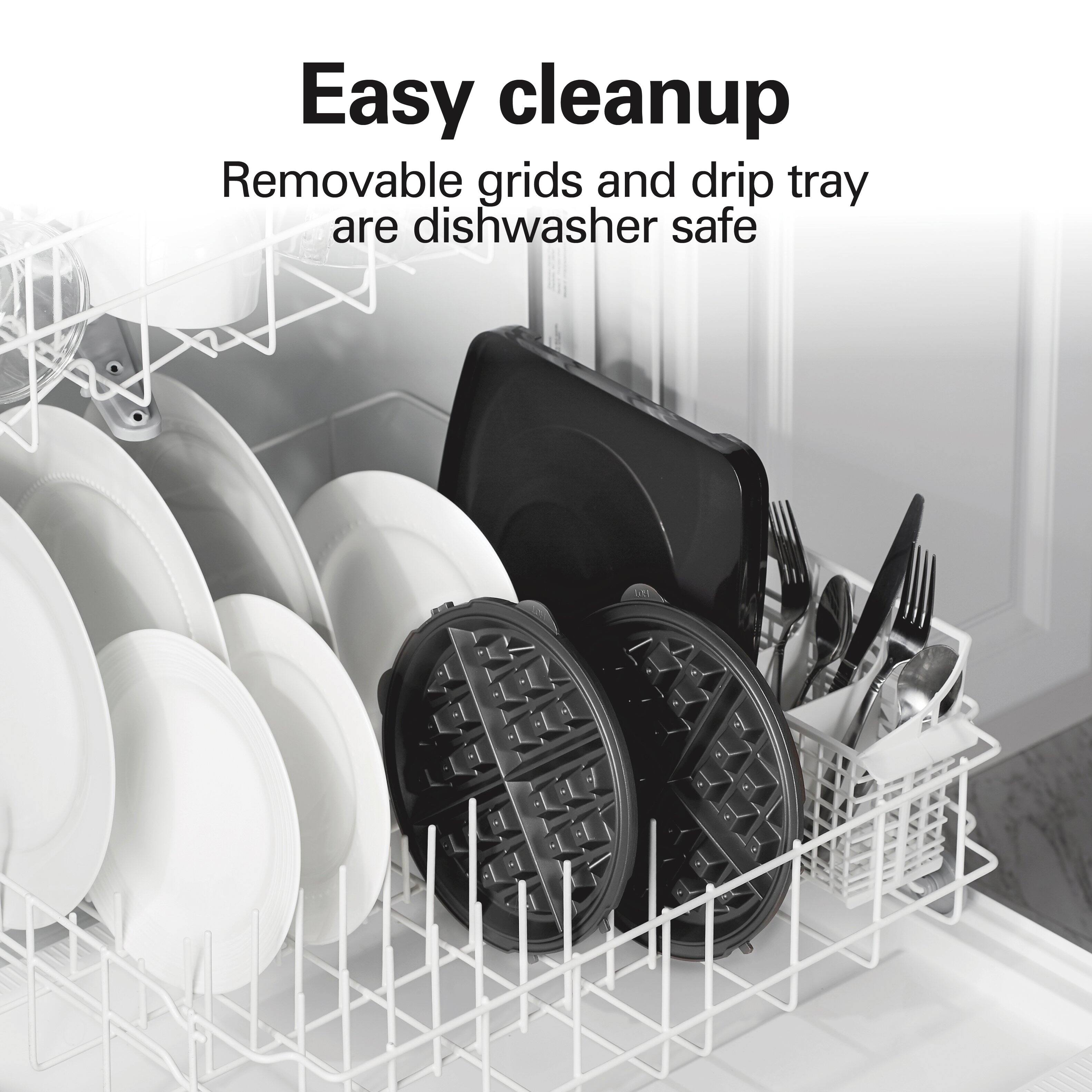Easy cleanup  
Removable grids and drip tray are dishwasher safe
