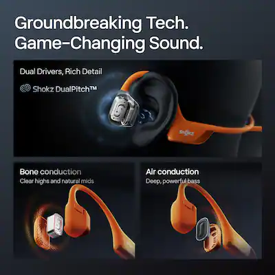 Shokz OpenRun Pro 2 Headphones - Orange / Mini Shokz OpenRun Pro 2 Headphones - Orange / Mini