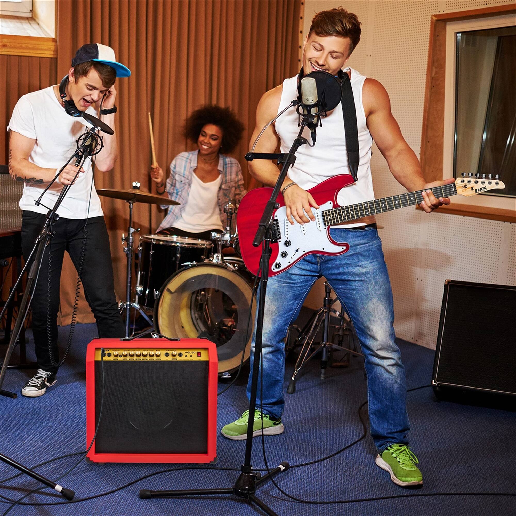 Alt View 5. Lyxpro - Electric Guitar Amp - 60 Watt Guitar Amplifier with Aux, Headphone Jack & More.