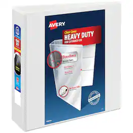 Avery - Heavy Duty 3" 3-Ring View Binder, D-Ring, (79-193/79-793) - White