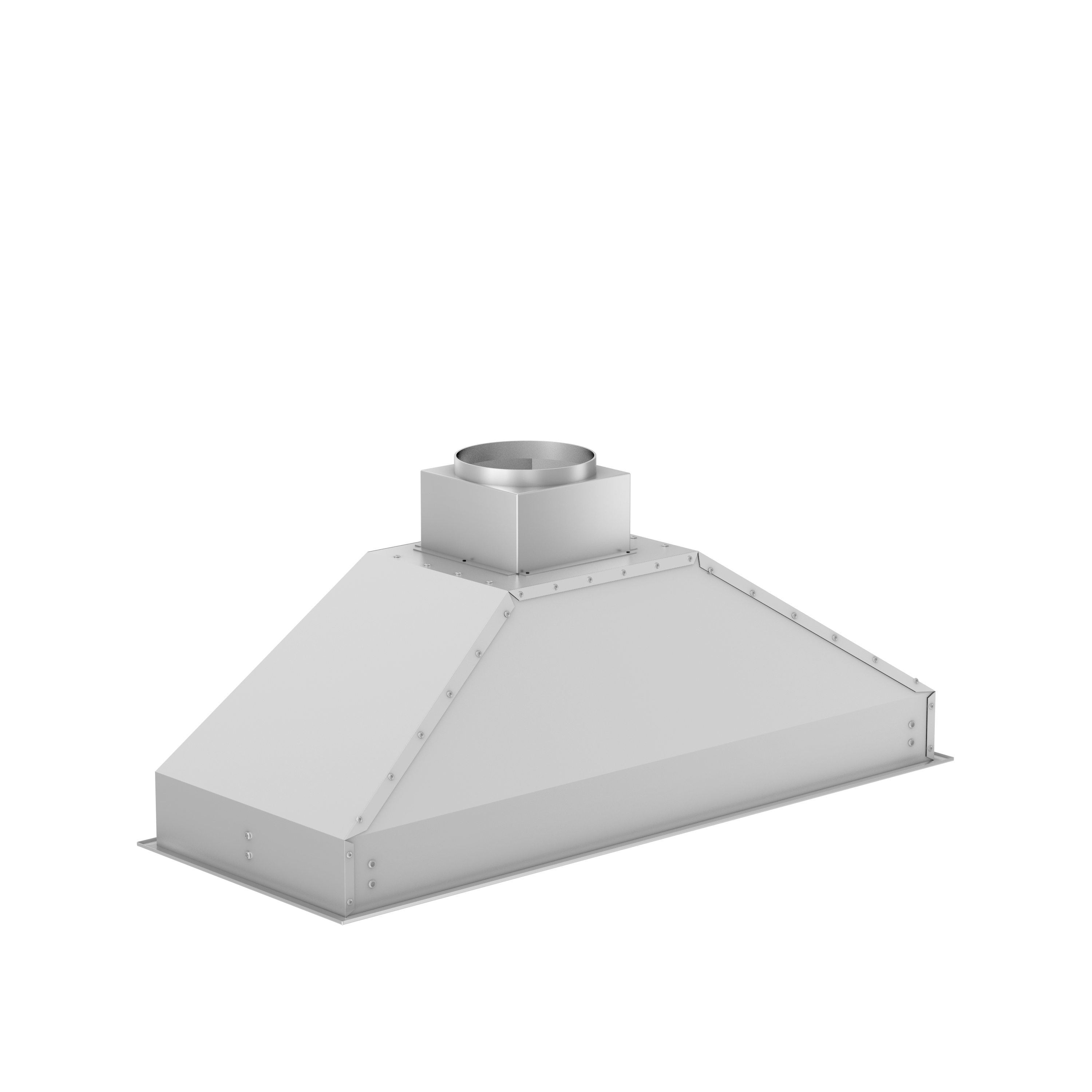 Angle. ZLINE - ZLINE 46" Ducted Remote Blower Range Hood Insert in Stainless Steel (698-RD-46) - Stainless Steel.