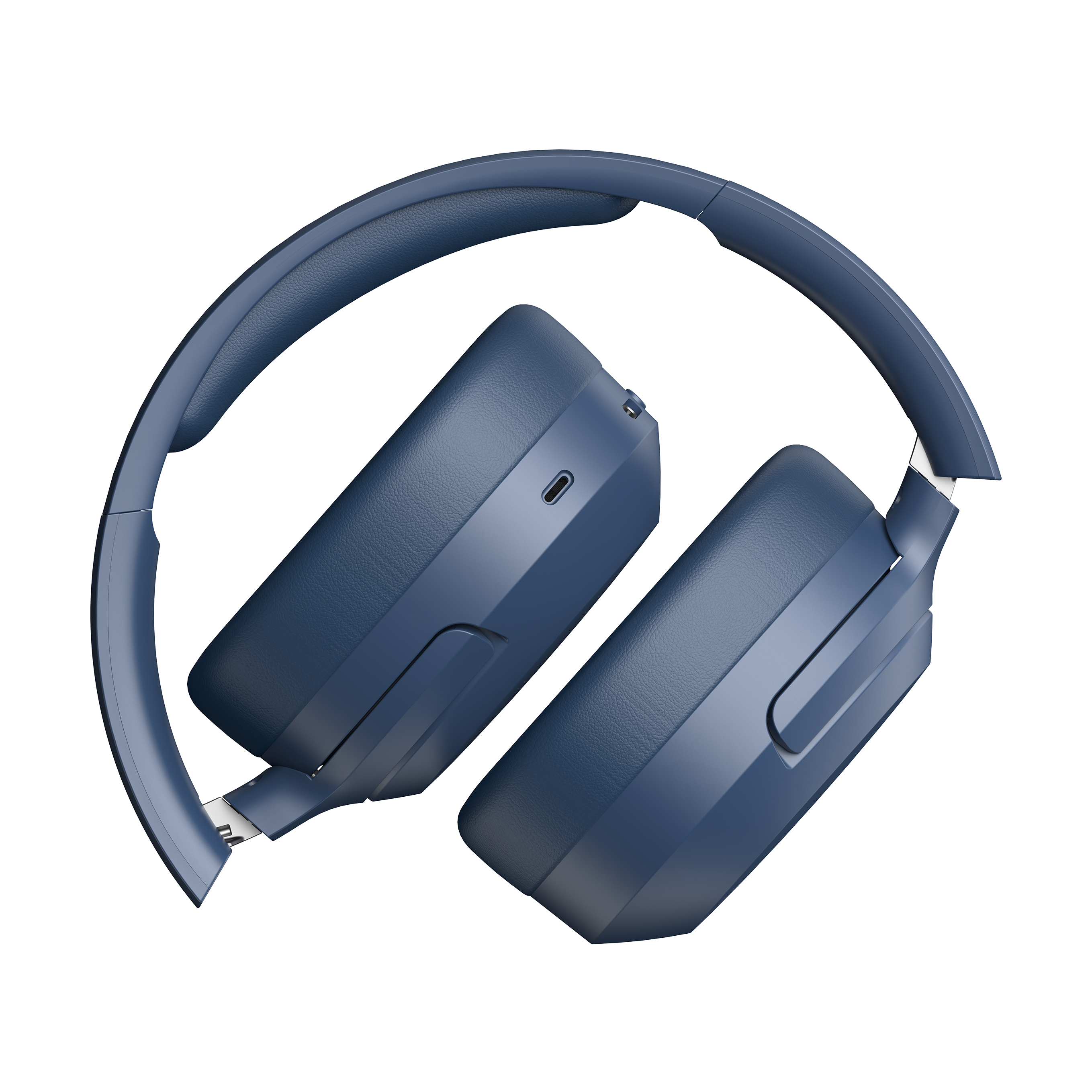 Left. Edifier - Edifier W820NB Plus Bluetooth ANC Over-Ear Headphones - Navy - Navy.