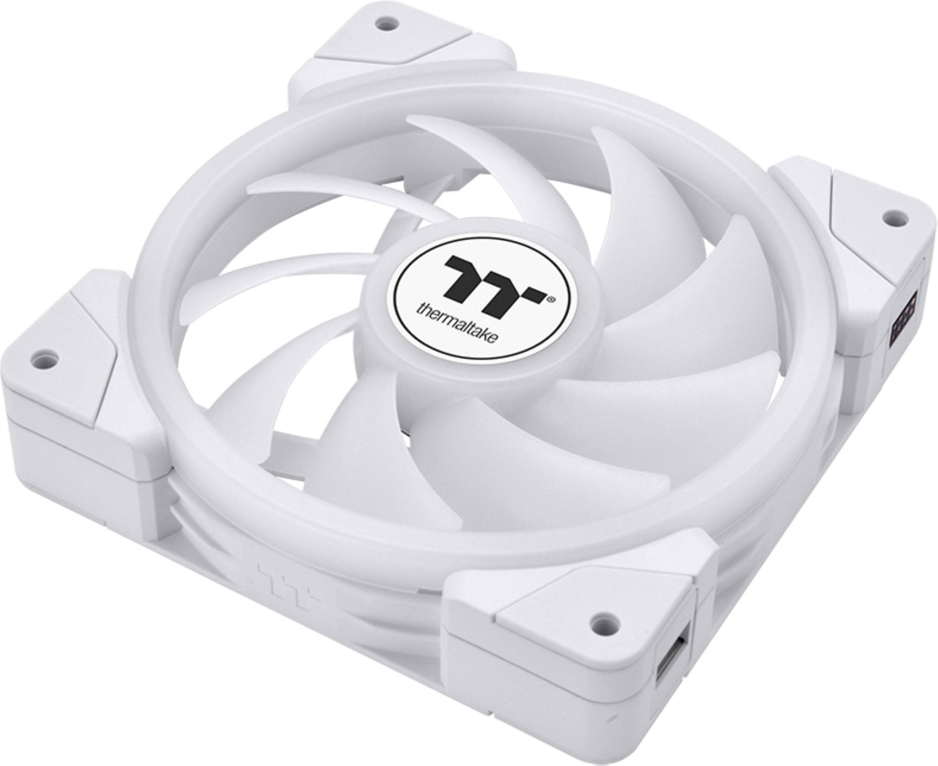 Alt View 11. Thermaltake - SWAFAN EX12 ARGB Sync 120mm Computer Case Cooling Fan TT Premium Edition (3-Pack) - Snow.
