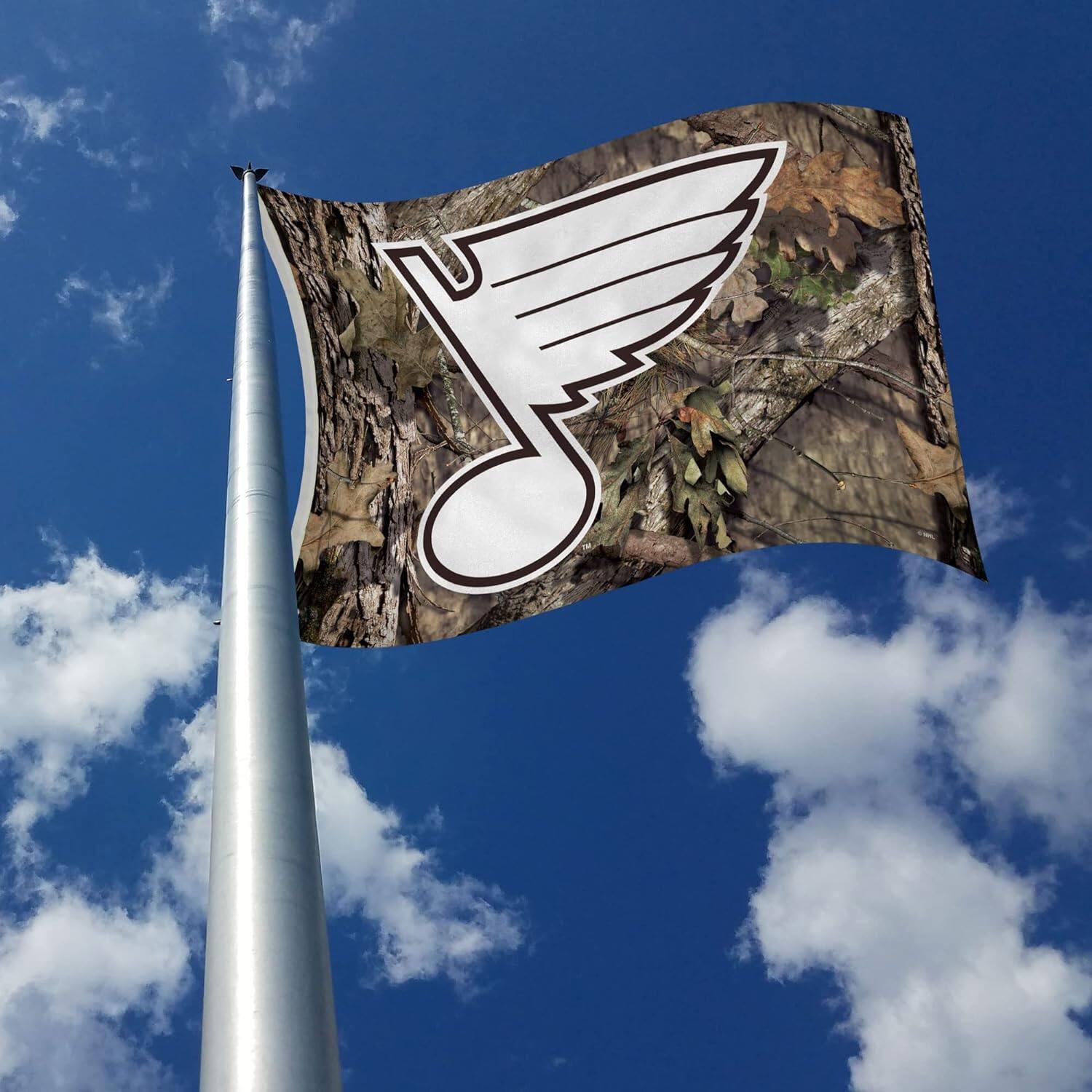 Alt View 1. Rico Industries - St Louis Hockey Blues Indoor Outdoor Camo Look 3x5 Banner Flag - Multi.