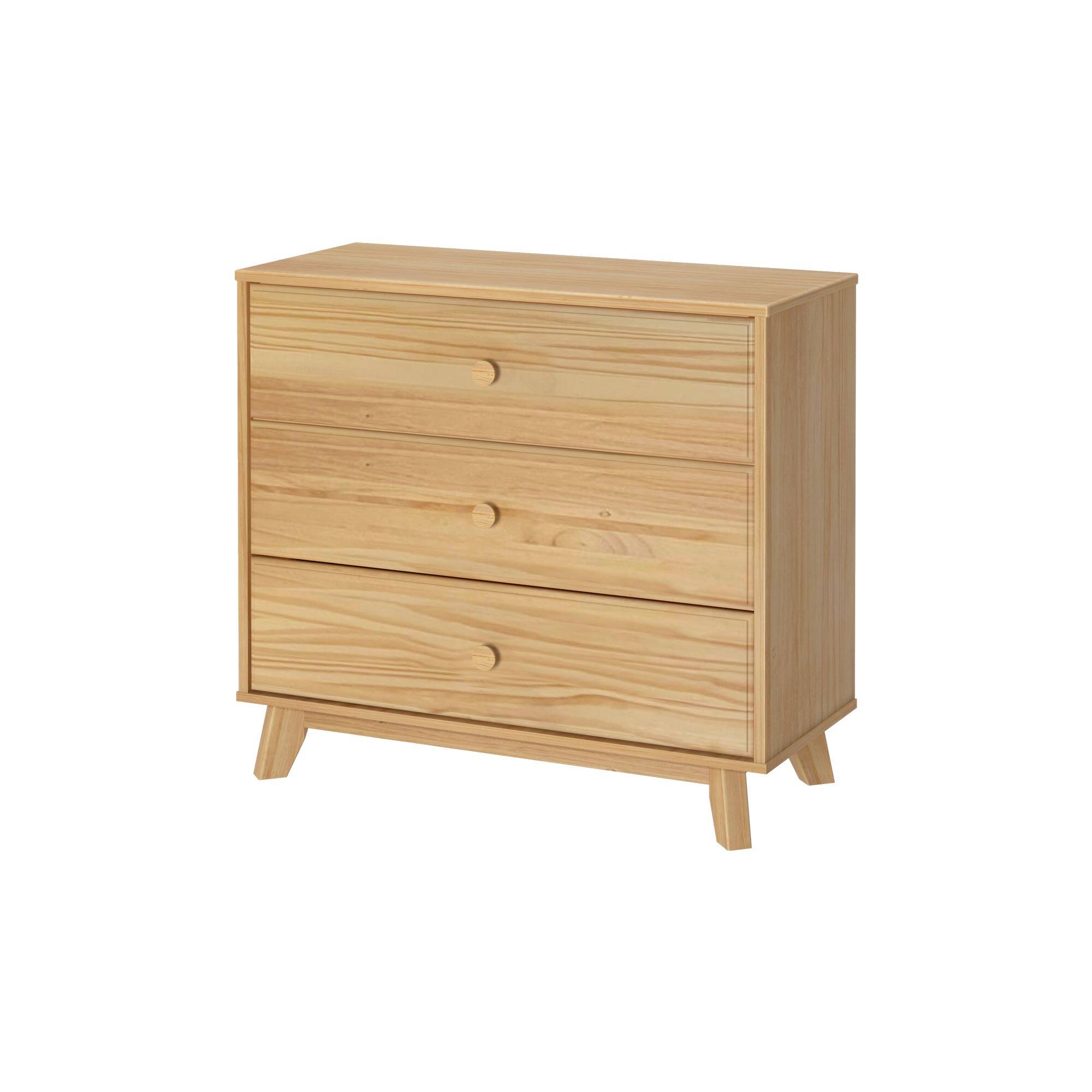 Alt View 2. Plank+Beam - Plank+Beam Classic 3-Drawer Dresser, Natural - Natural.