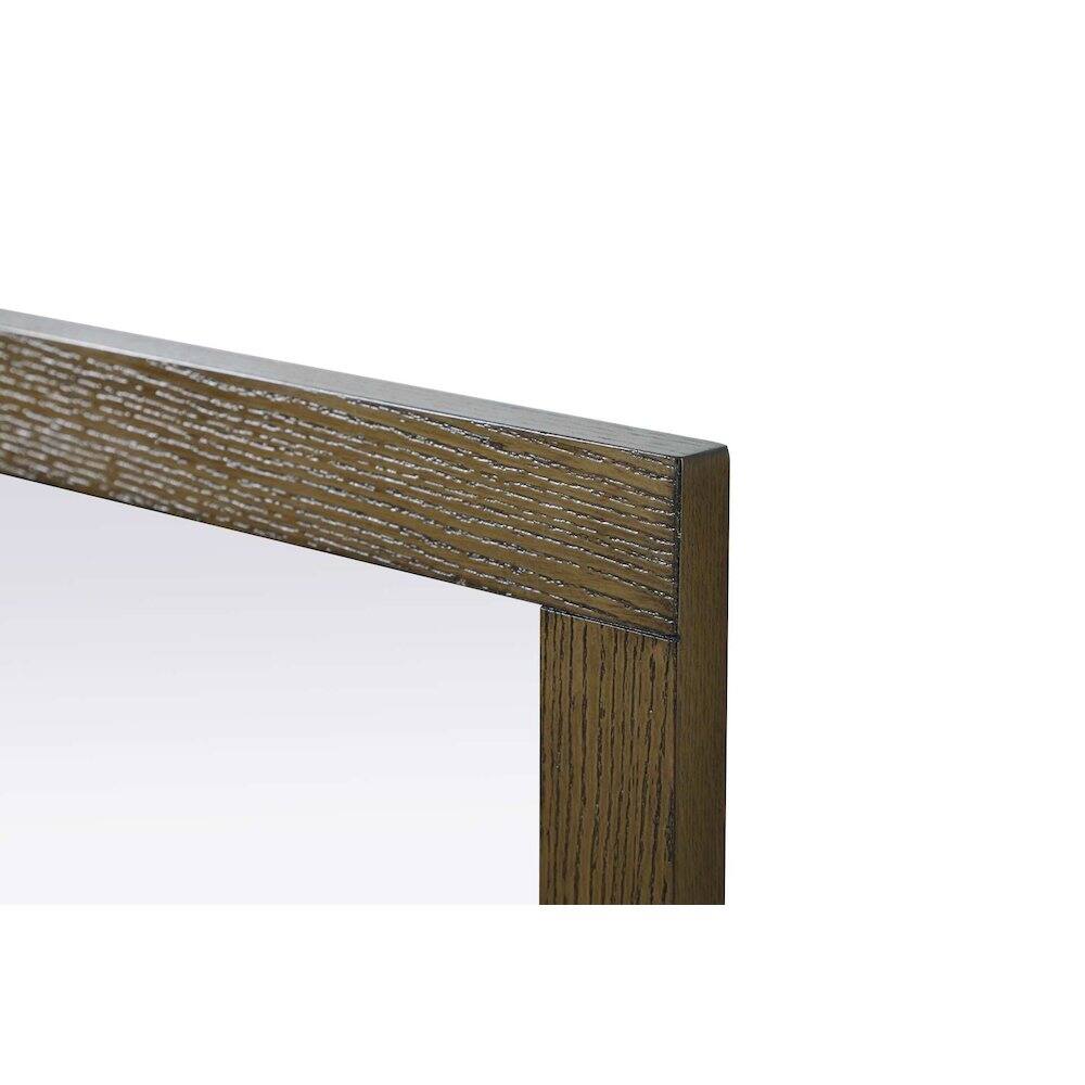 Left. Elegant Kitchen and Bath - Noah Wooden Rectangle Mirror 42 x 36 in Hazel Oak - Hazel Oak.