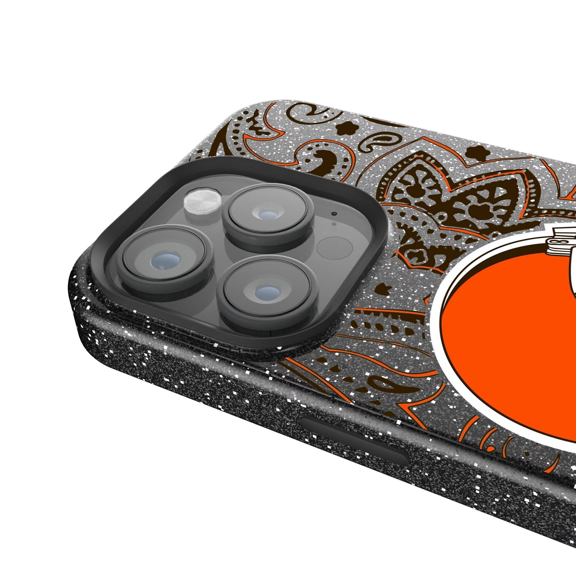 Alt View 2. Keyscaper - Cleveland Browns Paisley Bling iPhone Case - 15 - Black.