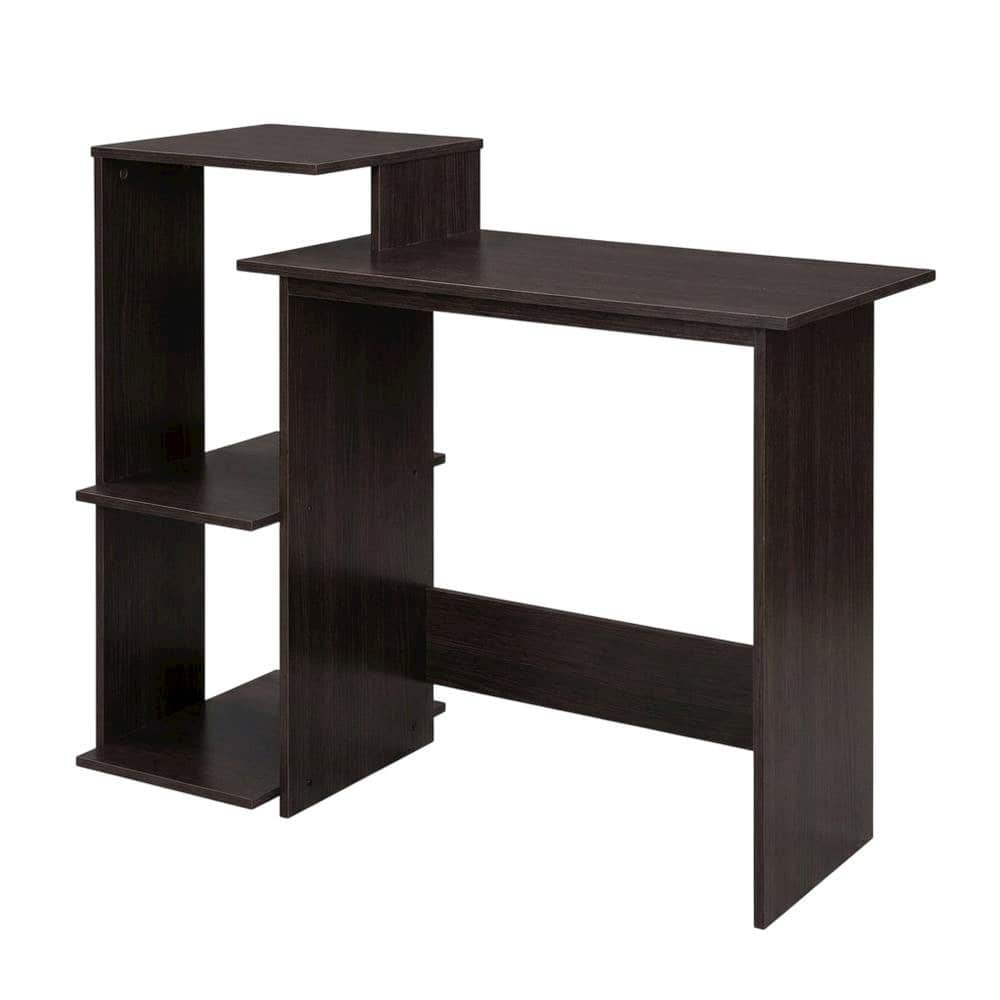 BisonOffice - Espresso and Black Home Office Desk with Spacious Work Surface and Sturdy Build - Espresso/Black