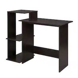 BisonOffice - Espresso and Black Home Office Desk with Spacious Work Surface and Sturdy Build - Espresso/Black