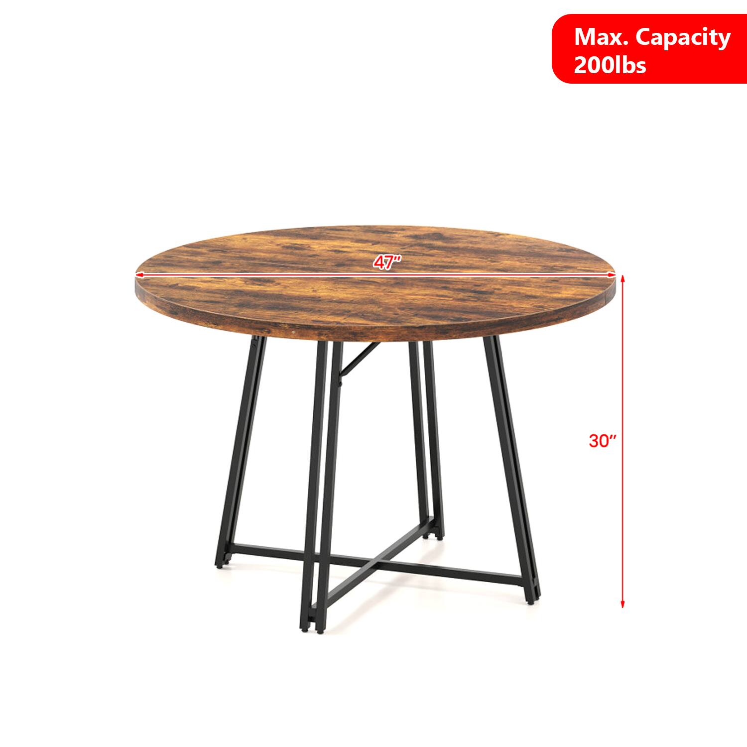 Max. Capacity 200lbs  
47"  
30"