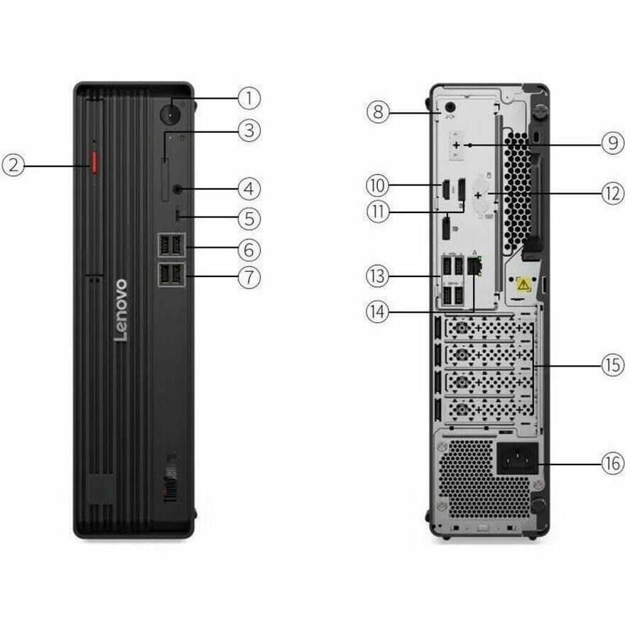 Alt View 8. Lenovo - Lenovo ThinkCentre M90s Gen 6 12YU000HUS Desktop Computer - Intel Core Ultra 5 235 - 16 GB - 512 GB SSD - Small Form - Black.
