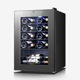 Yeego - Wine Refrigerator Cooler, 20 Bottle Small Wine Fridge, Mini Freestanding Wine Cellars for Home, Office - Black