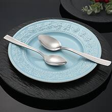 Alt View 5. KOOMADE - KOOMADE Flatware Empire20/ 40/45Pcs Stainless Steel Textured Finish Dishwasher Safe Includes Salad Fork Knife Spoon - 20PCS.