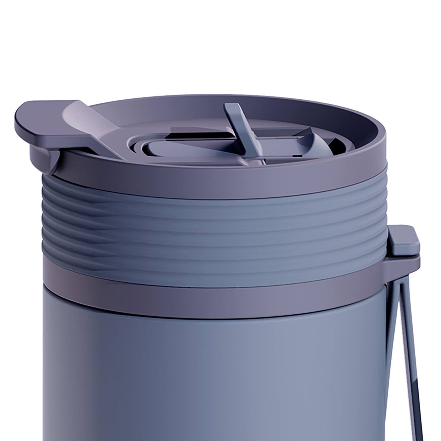 Angle. Asobu - 20-Oz Aspen Insulated Water Bottle - Slate Gray.