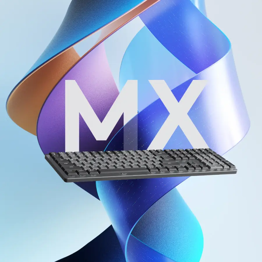 Alt View 17. Logitech - MX Mechanical Full size Wireless Mechanical Linear Switch Keyboard for Windows/macOS with Backlit Keys - Graphite.