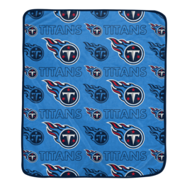 Pegasus - Tennessee Titans 50" x 60" Repeat Big Logo Wordmark Ultra Soft Blanket - Multicolor