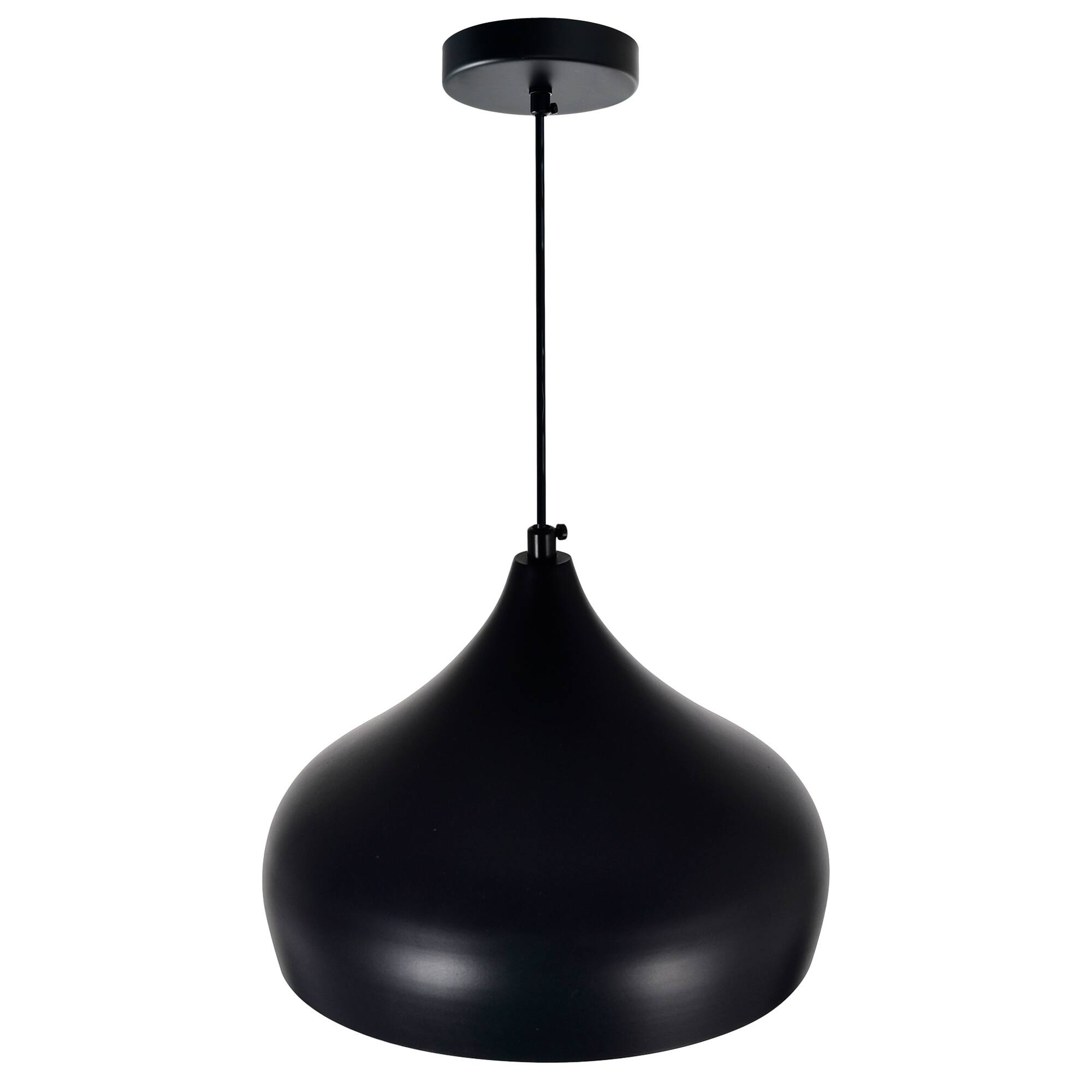 Back. CWI Lighting - Dynamic 1 Light Down Pendant With Black Finish - Black.