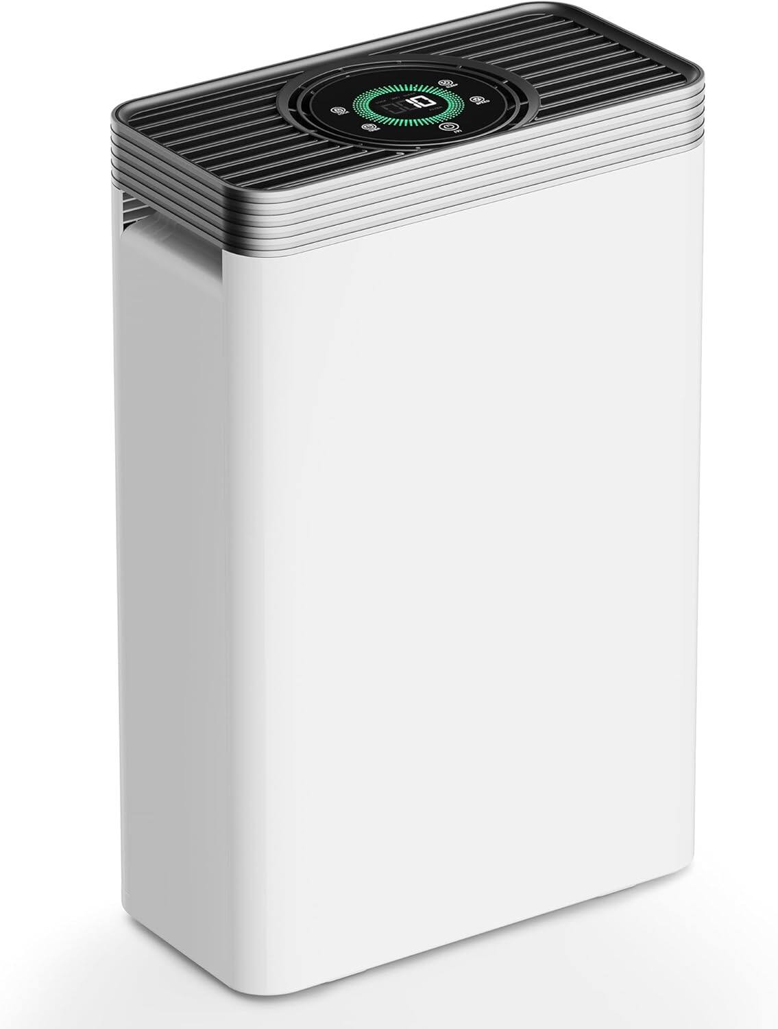 VUSIGN - Air Purifier for Home & Pets, 1110 sq ft, H13 HEPA, CADR 143 CFM, Smart APP Control, 25dB Sleep Mode, White
