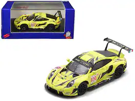 Sparky - Porsche 911 RSR-19 #60 Cressoni-Picariello-Schiavoni Iron Lynx 24H Le Mans 2023 1/64 Scale Model Car - Yellow, Black
