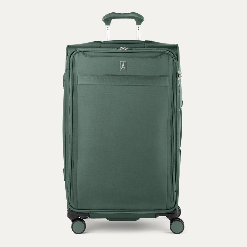 Angle. Travelpro - Travelpro Versapack + Lightweight Softside Expandable 29" Checked Spinner - Desert Sage.