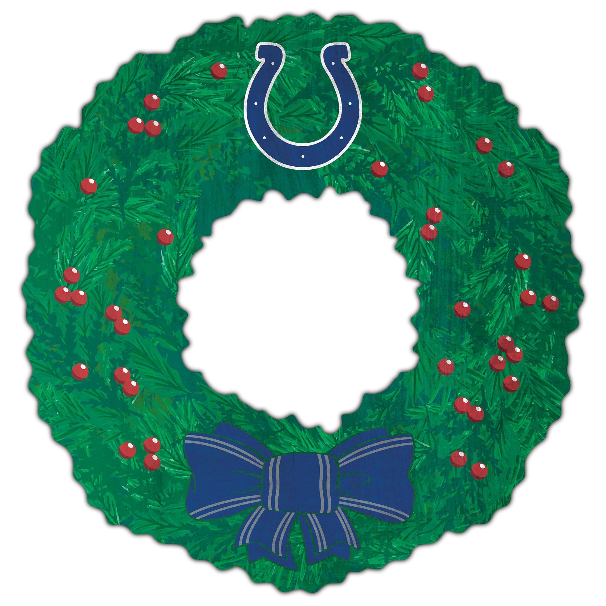 Front. Fan Creations - Indianapolis Colts 16'' Team Wreath Sign - Green.