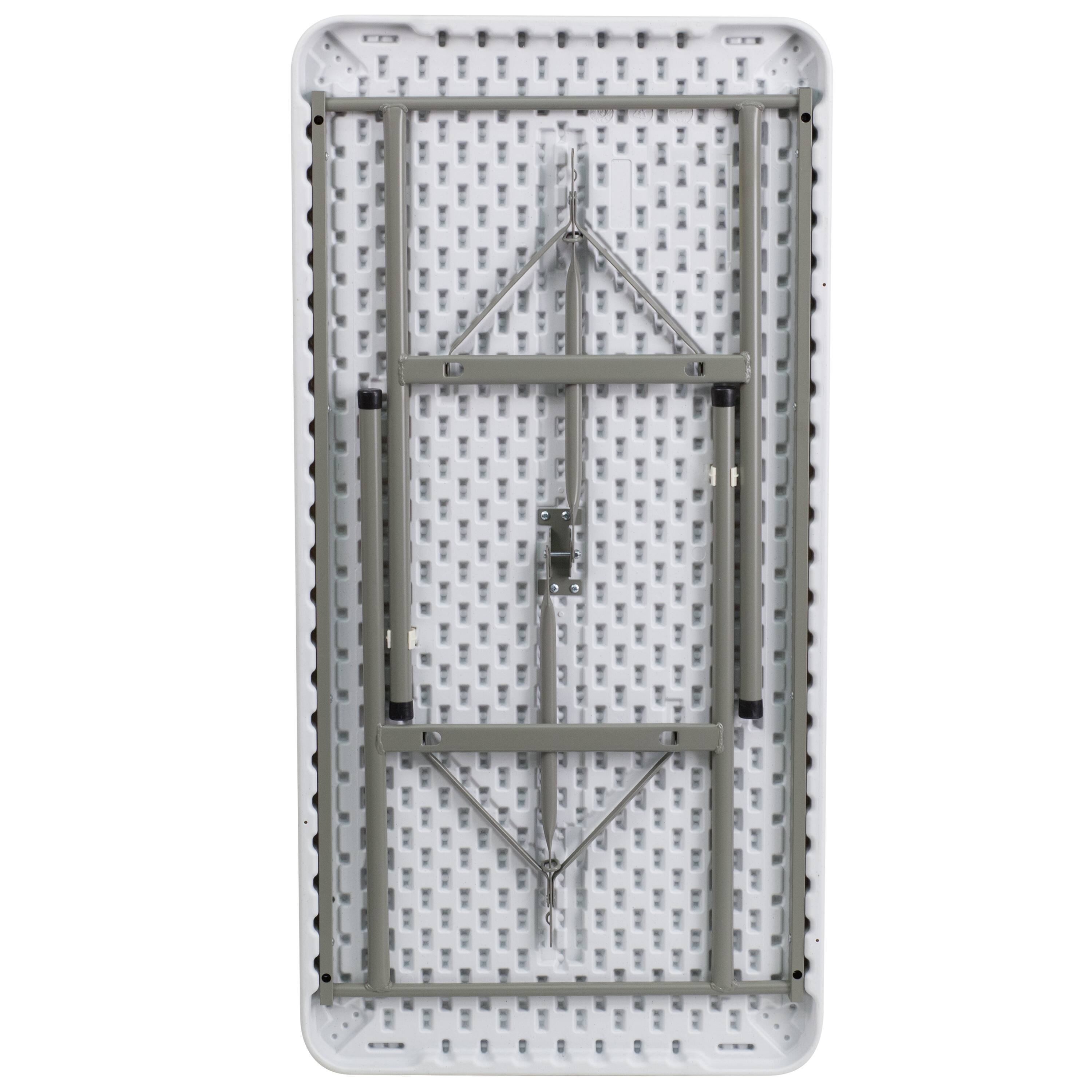 Alt View 15. Alamont Home - Elon 4-Foot Granite White Plastic Folding Table - Banquet / Event Folding Table - Granite White.