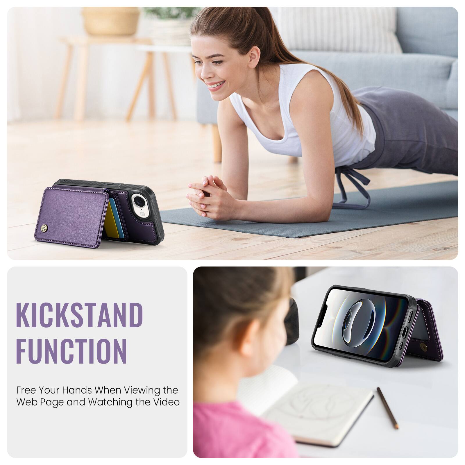KICKSTAND FUNCTION  
Free Your Hands When Viewing the Web Page and Watching the Video