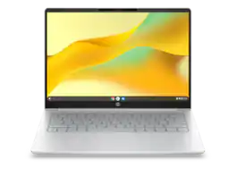 HP - Chromebook Laptop Computer 14" 2K Intel N-series 4 GB memory;128 GB UFS - Glacier silver