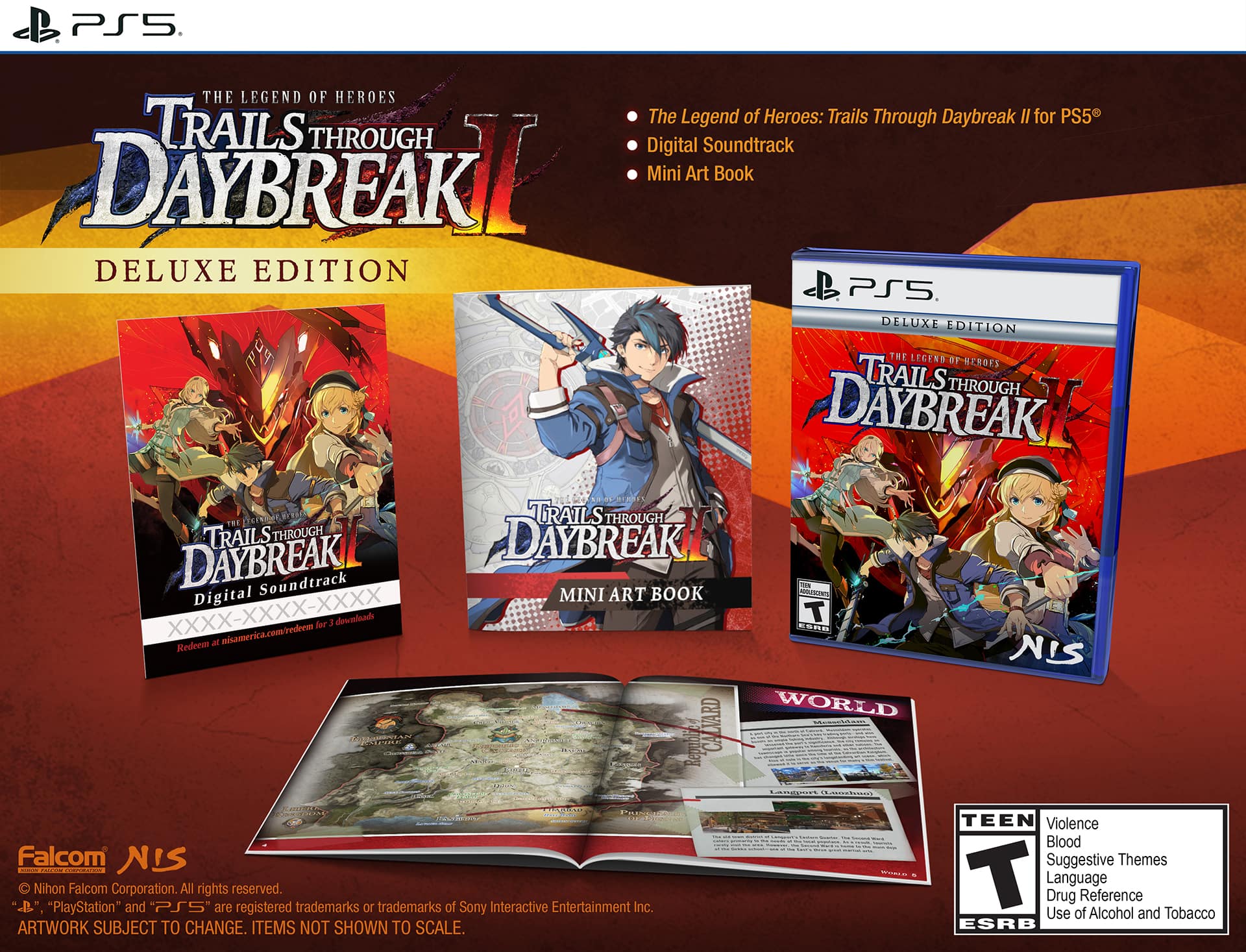 PS5 The Legend of Heroes: Trails Through Daybreak II Deluxe Edition The Legend of Heroes: Trails Through Daybreak II for PS5 Digital Soundtrack Mini Art Book.