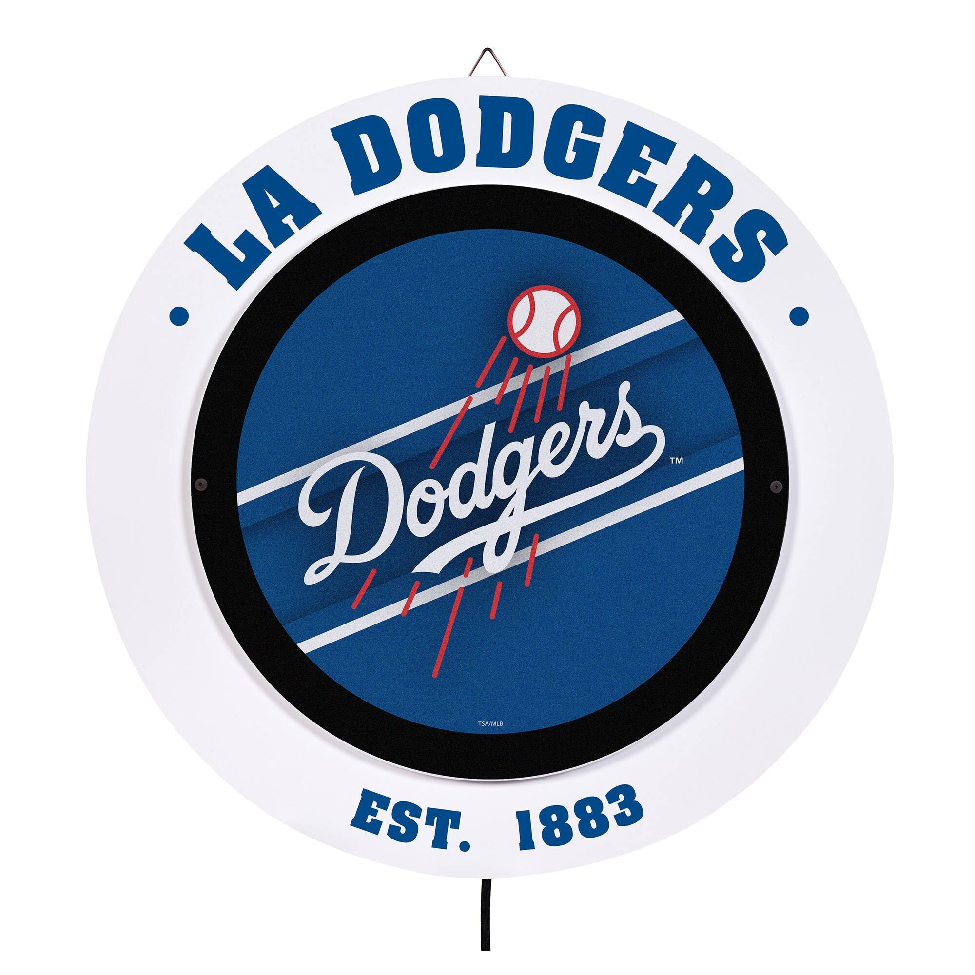 Los Angeles Dodgers 15" LED Round Metal Lit Wall Sign