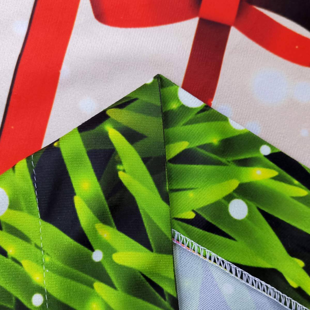 Alt View 4. Paradigms Interiors - Christmas Curtains Xmas Balls Rod Pocket Year Pine Tree Branches Fir Twigs Winter Art Printed Living Room B... - 02beige-42"W x 63"L (Pack of 2).