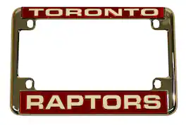 Rico Industries - Toronto Raptors Chrome Motorcycle, RV or Trailer License Plate Frame - Multi