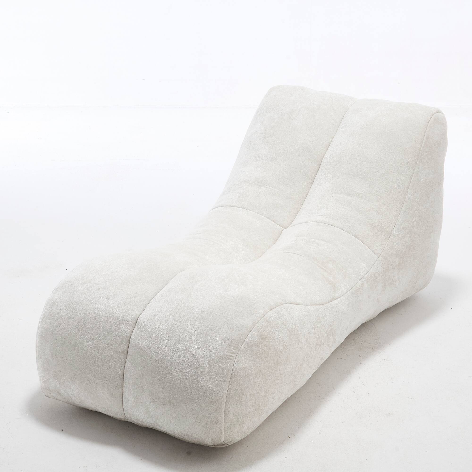 Alt View 6. GOODSILO - Cozy Bean Bag Sofa Chair - Adult Lounger for Gaming, Reading & Relaxation - White.