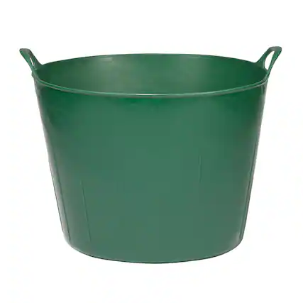 Front. Little Giant - Little Giant 11 Gallon Heavy Duty Farm Bucket Poly/Rubber Flex Tub with Handles.