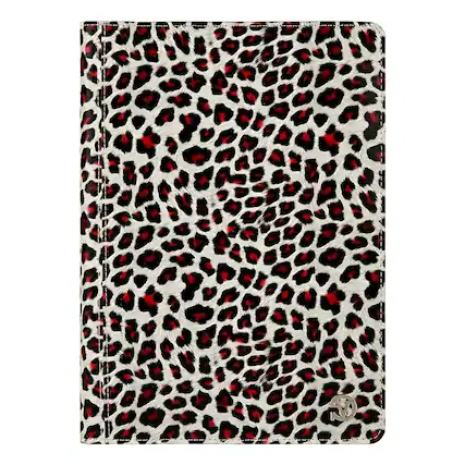 Front. Kitcheniva - Leopard Printed Tablet Folio Stand Case For 10.2" iPad 9th - Brown.