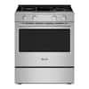 Front. Maytag - 5.3 Cu. Ft Slide-In Electric Range with Grill Mode and No Preheat Air Fry - Fingerprint Resistant Stainless Steel.